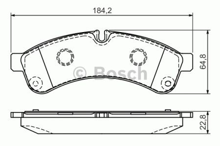 Задні гальмівні колодки 0986494335 BOSCH