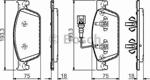 Гальмівні колодки 0986494553 BOSCH