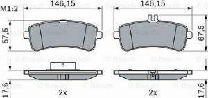 Колодки гальмові задні, дискові 0986494763 BOSCH