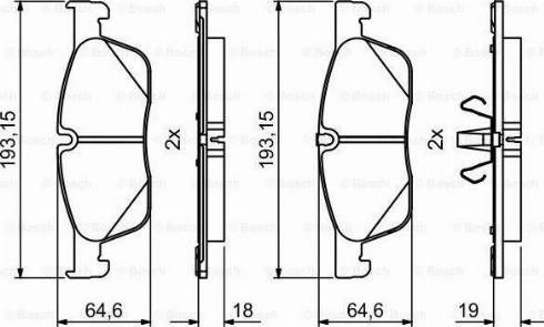 Тормозні колодки 0986494818 BOSCH