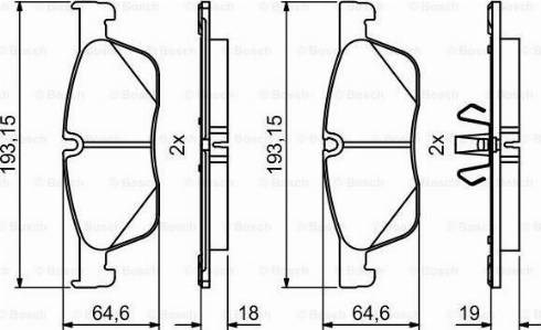 Колодки передні 0986494831 BOSCH