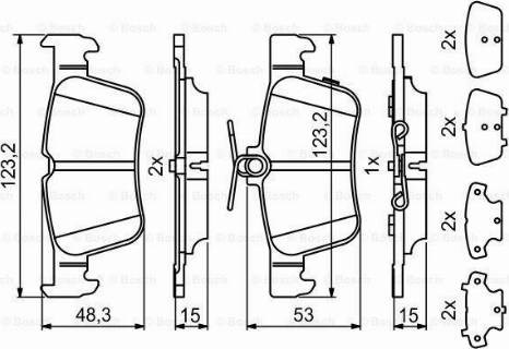 Колодки гальмові задні, дискові 0986494839 BOSCH