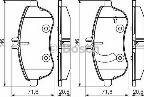 Колодки гальмівні дискові комплект 0986495104 BOSCH