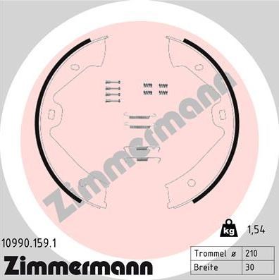 Гальмівні колодки ручника 109901591 ZIMMERMANN