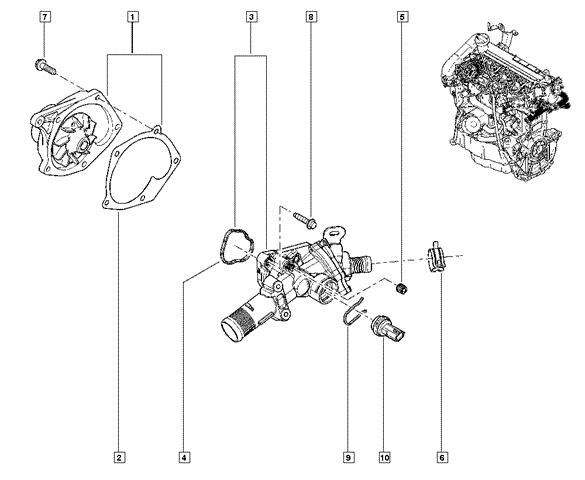 Термостат в зборі 110602770R RENAULT