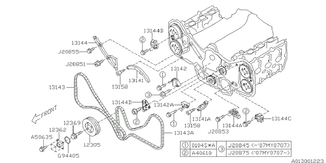 Шків колінвала 12305AA290 SUBARU