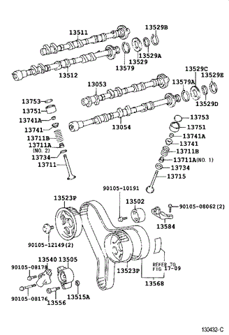 Натягувач ременя ГРМ 1354020030 TOYOTA