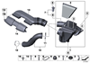 Патрубок повітряний, вхід повітряного фільтра 13717588279 BMW
