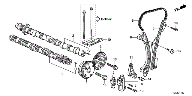 Комплект заміни ланцюга 144015A2A02 HONDA