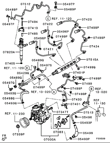 Форсунка інжектора 1465A041 MITSUBISHI