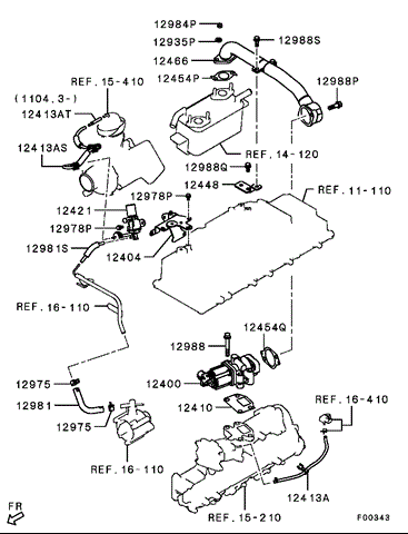 Клапан EGR 1582A037 MITSUBISHI