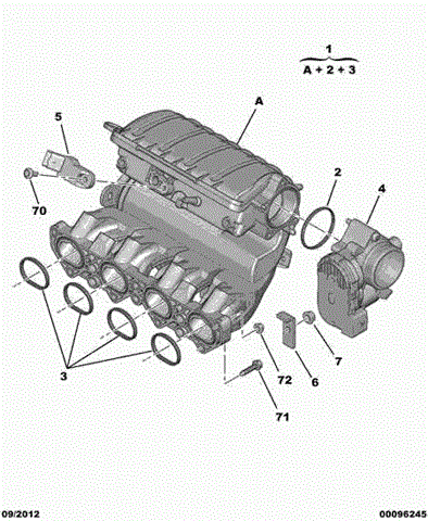 Блок дросельної заслінки 163669 PEUGEOT