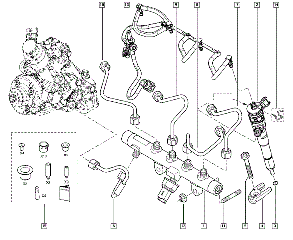 Форсунки електромагнітні 166008399R RENAULT