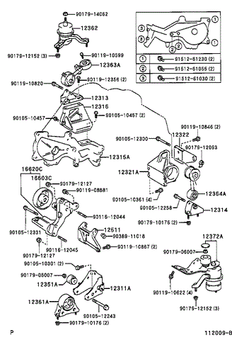 Натягувач приводного ременя 1662027010 TOYOTA