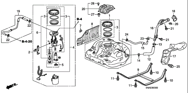 Фільтр паливний 17048SNA010 HONDA