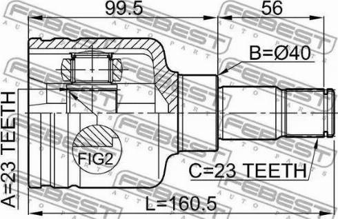 ШРУС внутрішній, передній, лівий 2111CB316LH FEBEST