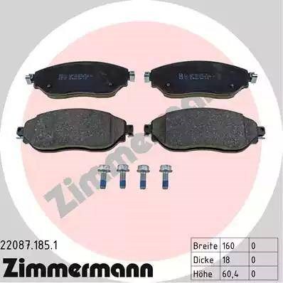 Колодки передні 220871851 ZIMMERMANN