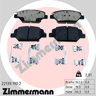 Колодки передні 221391902 ZIMMERMANN