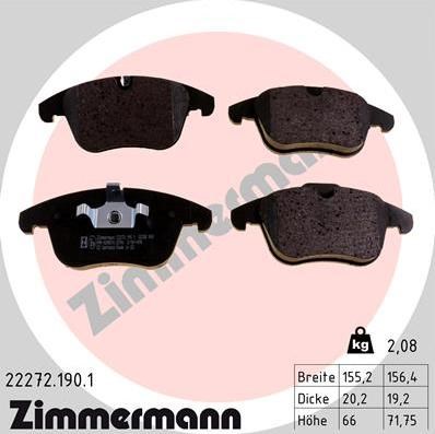 Гальмівні колодки 222721901 ZIMMERMANN