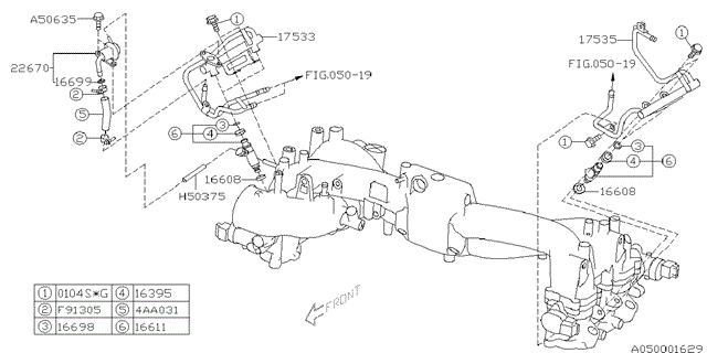 Регулятор тиску палива в паливній рейці 22670AA252 SUBARU