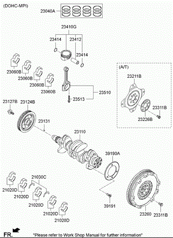 Маслоз'емні кільця, стандартні 230402E200 HYUNDAI