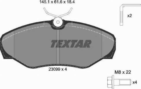 Тормозні колодки 2309902 TEXTAR