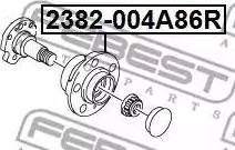 Підшипник ступиці колеса 2382004A86R FEBEST