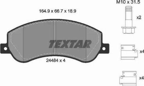 Дискові гальма 2448404 TEXTAR