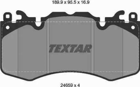 Гальмівні колодки 2465901 TEXTAR