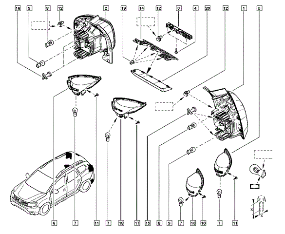 Ліхтар задній лівий 265558217R RENAULT