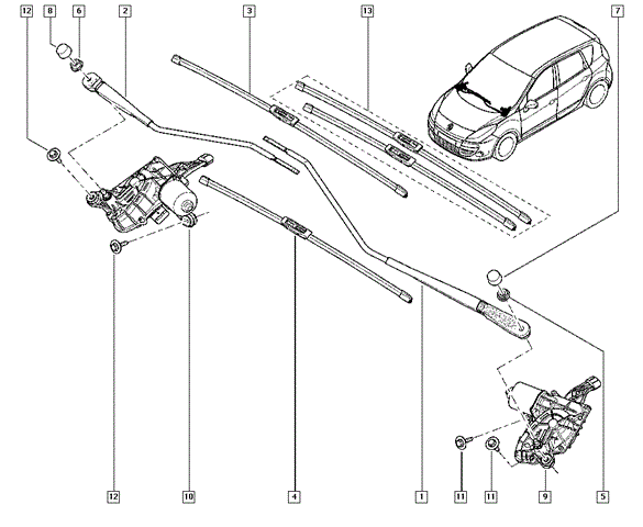 Склоочисники лобового скла 288903710R RENAULT