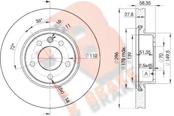 Цапфа поворотного кулака 33910 ASAM