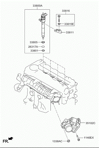 Дросільна заслінка в зборі Hyundai I10