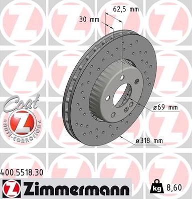 Ротор гальмівний 400551830 ZIMMERMANN