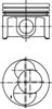 Поршня на 1 циліндр, STD 40093700 KOLBENSCHMIDT