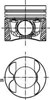 Поршень в комплекті на 1 циліндр, STD Mercedes GL