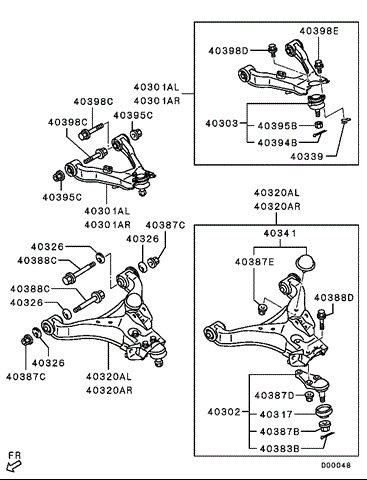 Japanparts mitsubishi важіль передн.нижн.лів.pajero iv 07- 4013A209