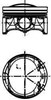 Поршень в комплекті на 1 циліндр, STD 40251600 KOLBENSCHMIDT