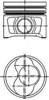 Поршень в комплекті на 1 циліндр, STD 40409600 KOLBENSCHMIDT