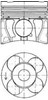 Поршень в комплекті на 1 циліндр, STD 41071600 KOLBENSCHMIDT