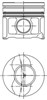 Поршень в комплекті на 1 циліндр, STD Фіат Крома II