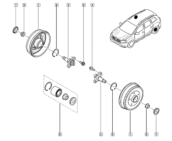 Підшипник маточини задньої 432106434R RENAULT
