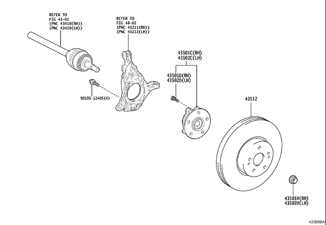 Гальмо дискове переднє 4351276010 TOYOTA