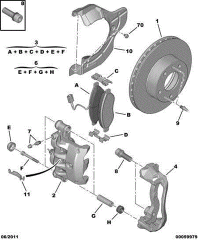 Скоба суппорта тормозного передняя citroen jumper 3/peugeot boxer 3 (4404 c0) citroen/peugeot 4404C0
