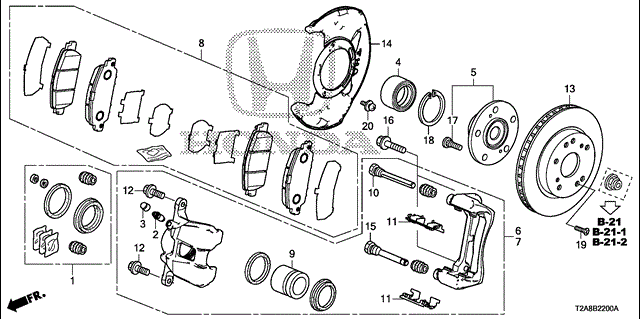 Підшипник маточини 44300T2AA51 HONDA