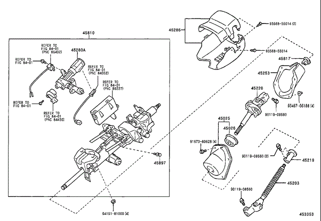 Вал рульової колонки, нижній 4520360120 TOYOTA