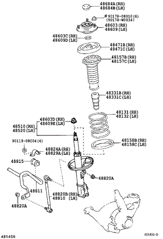 Стійка передня права 4851009A70 TOYOTA