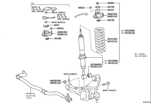 Амортизатор передньої підвіски 4851060250 TOYOTA
