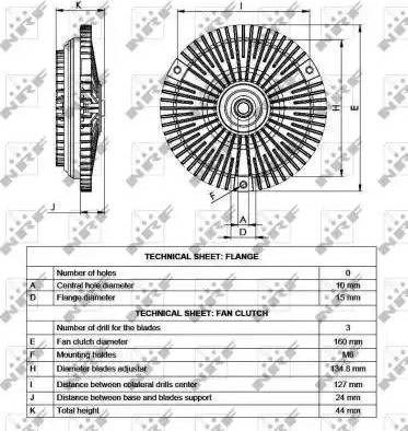 Муфта вентилятора охолодження 49538 NRF
