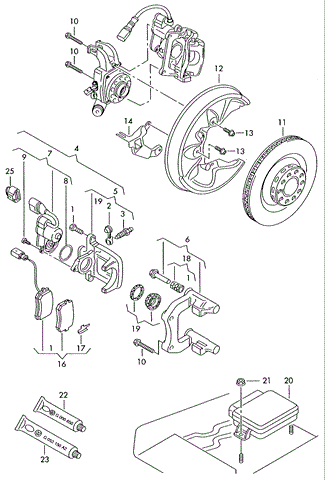 Мотор приводу тормозного суппорта заднього audi a6/allroad 05-11 (спецвикуп) 4F0998281B